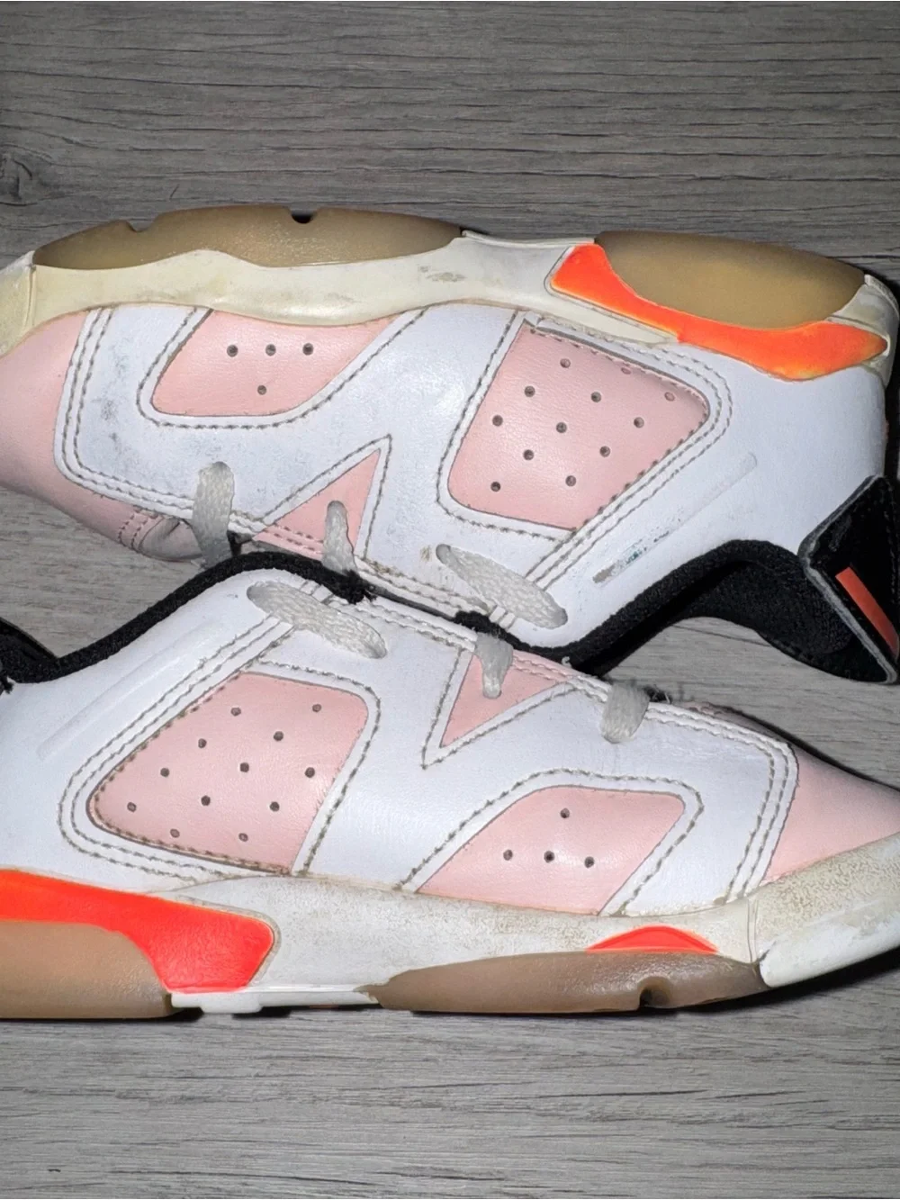 Nike Air Jordan Retro 6 Low Atmosphere Pink/Orange Toddler Size 9C DV3529-102